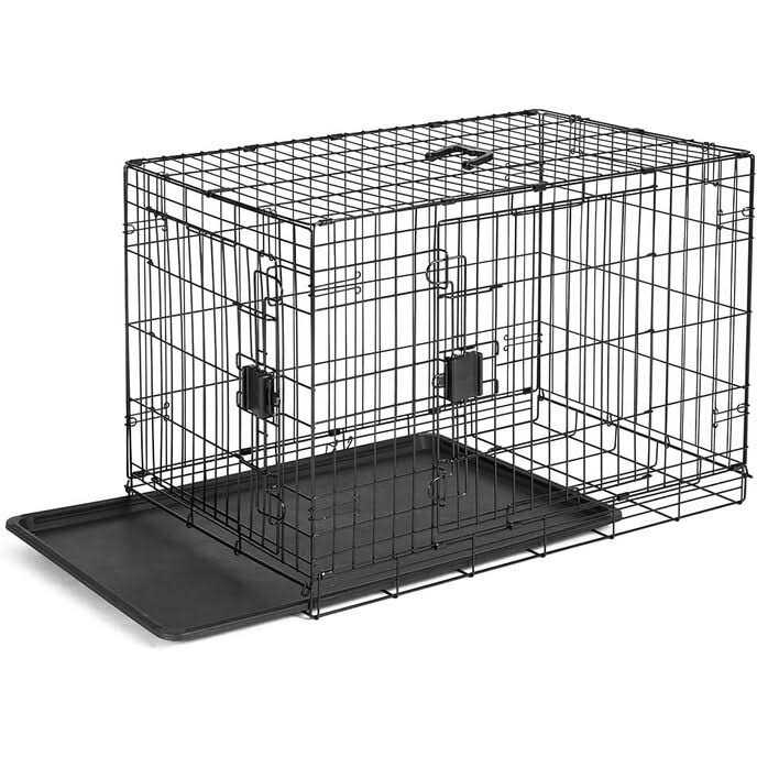 Foldable Metal Wire Dog Crate with Tray B31660