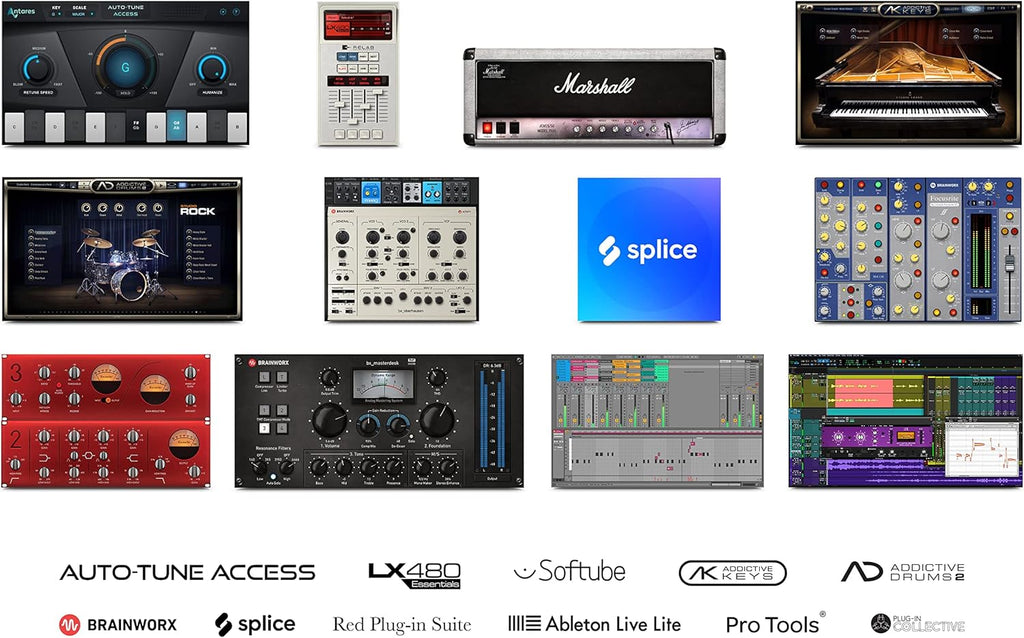 USB Audio Interface with CR3-X Multimedia Monitors and 24 Pack Acoustic Wedge Panels N63814