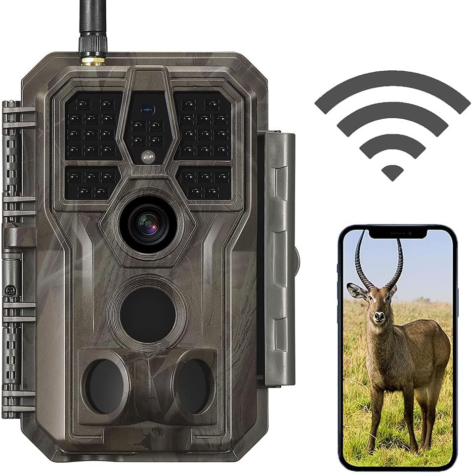 32MP 1296P WiFi Trail Camera with Night Vision Motion Activated Waterproof IP66 D202