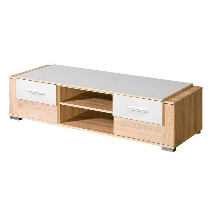 Sonoma Oak White TV Stand C48015