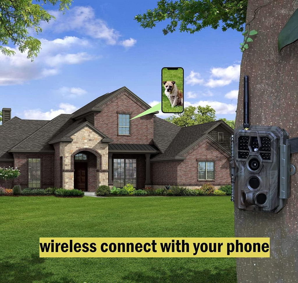 32MP 1296P WiFi Trail Camera with Night Vision Motion Activated Waterproof IP66 D202