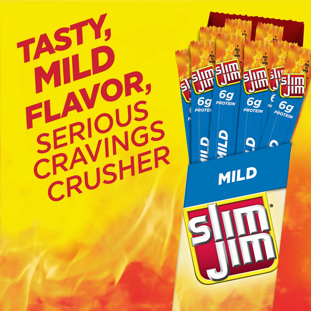 Slim Jim Mild Giant Smoked Snack Sticks, 0.97 Oz, 24 Ct G439566
