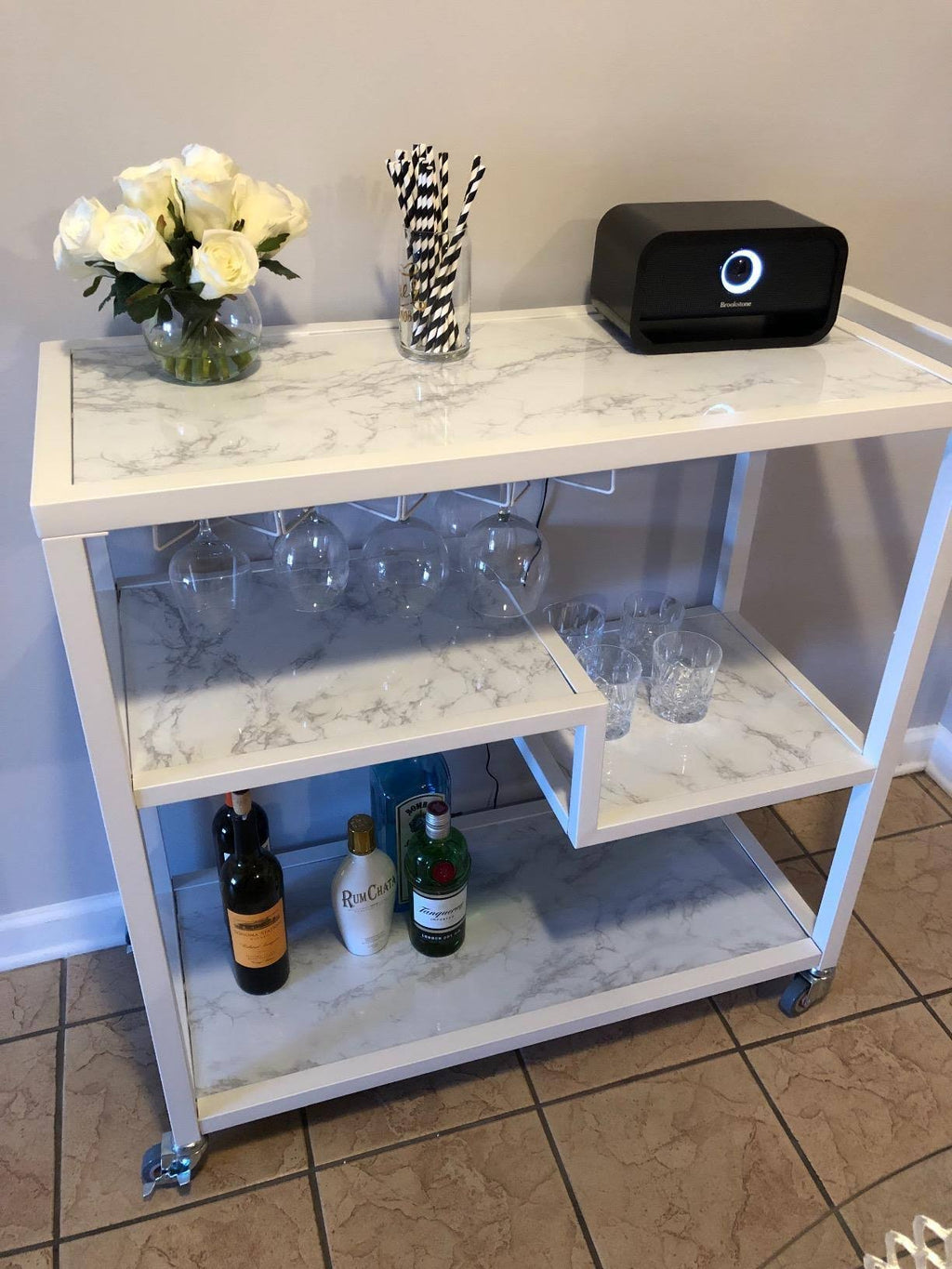 White Bar Cart N37532