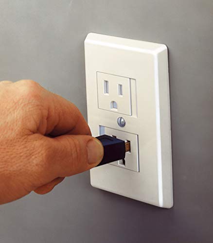 White Automatic Sliding Cap Wall Outlet Cover P67977