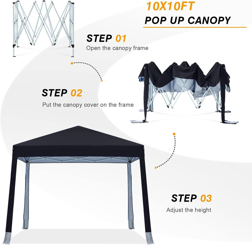 10x10Ft Pop-up Canopy Tent B107