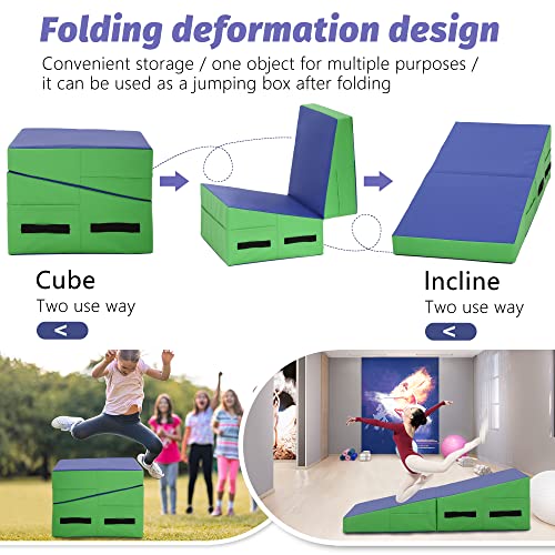 48"x24" Folding Incline Cheese Wedge Gymnastics Mat B7173