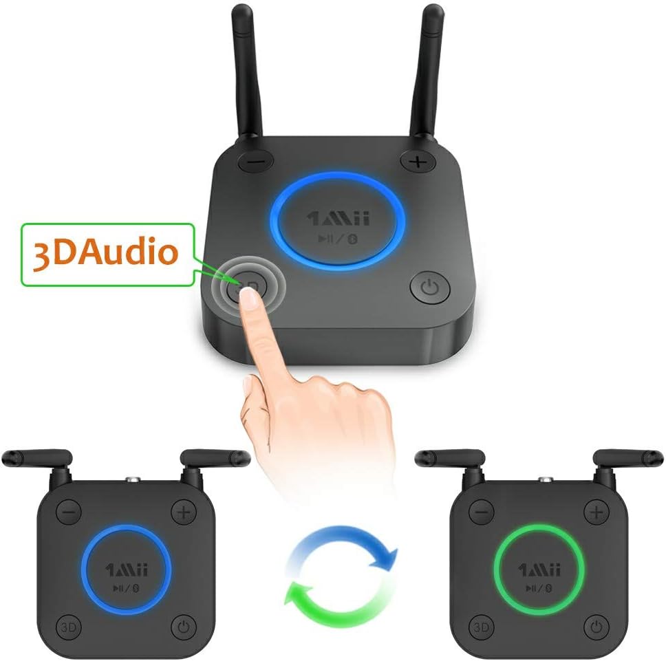 Bluetooth 5.0 Receiver with Optical RCA AUX 3.5mm Coaxial Pack of 2 Y4534