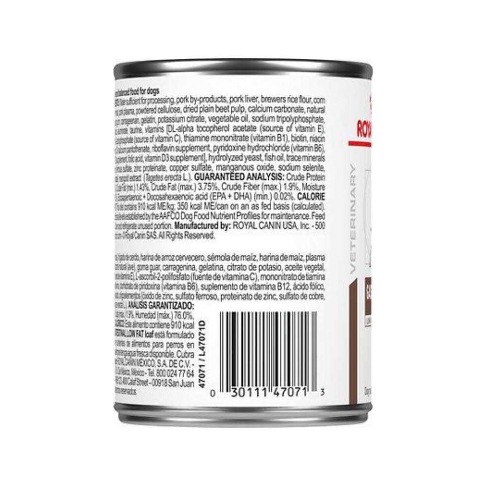 Veterinary Diet Gastrointestinal Low Fat Canned Dog Food B160238