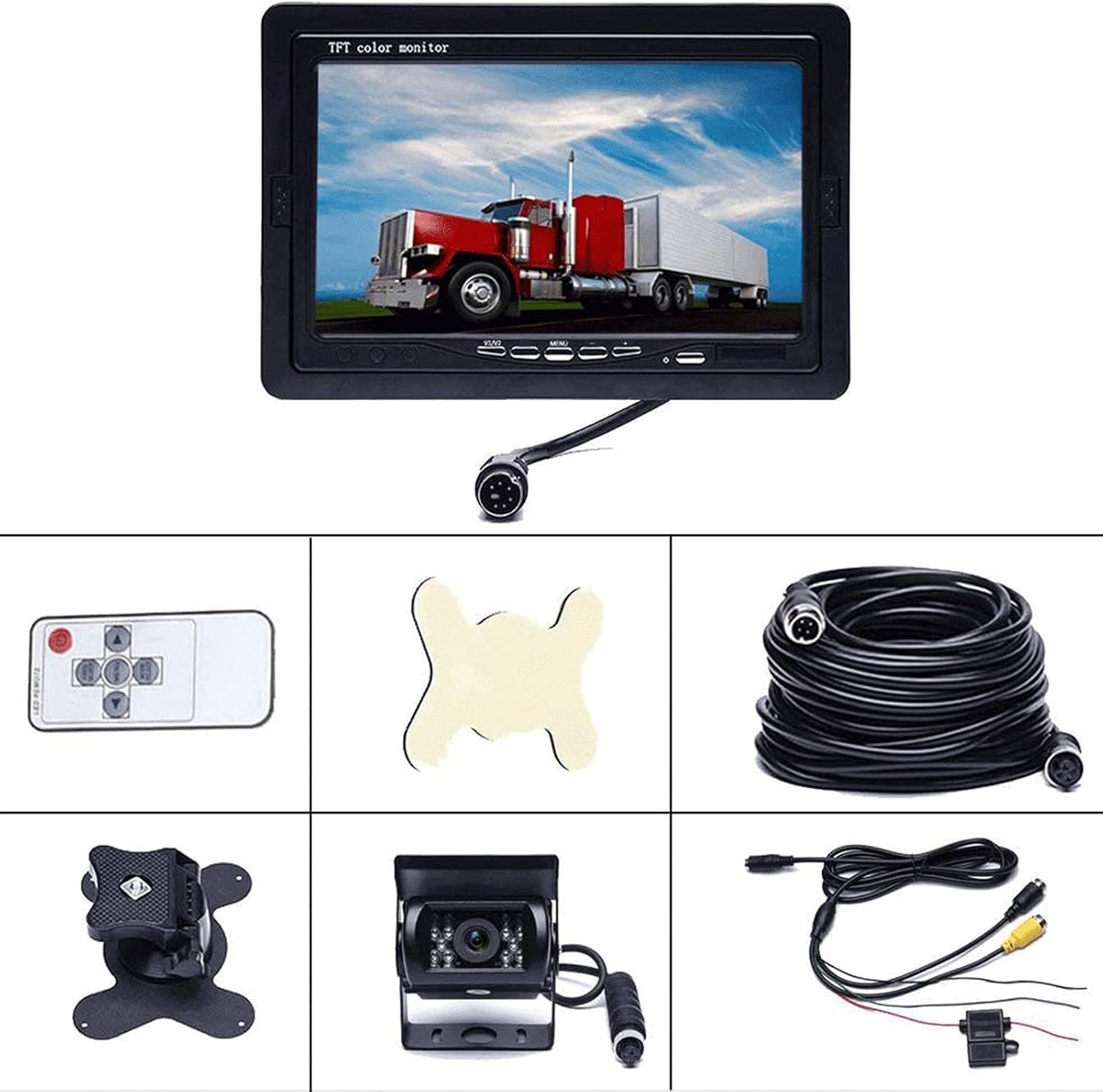 Backup Camera with Monitor Kit, Waterproof Night Vision 7 Monitor X4236