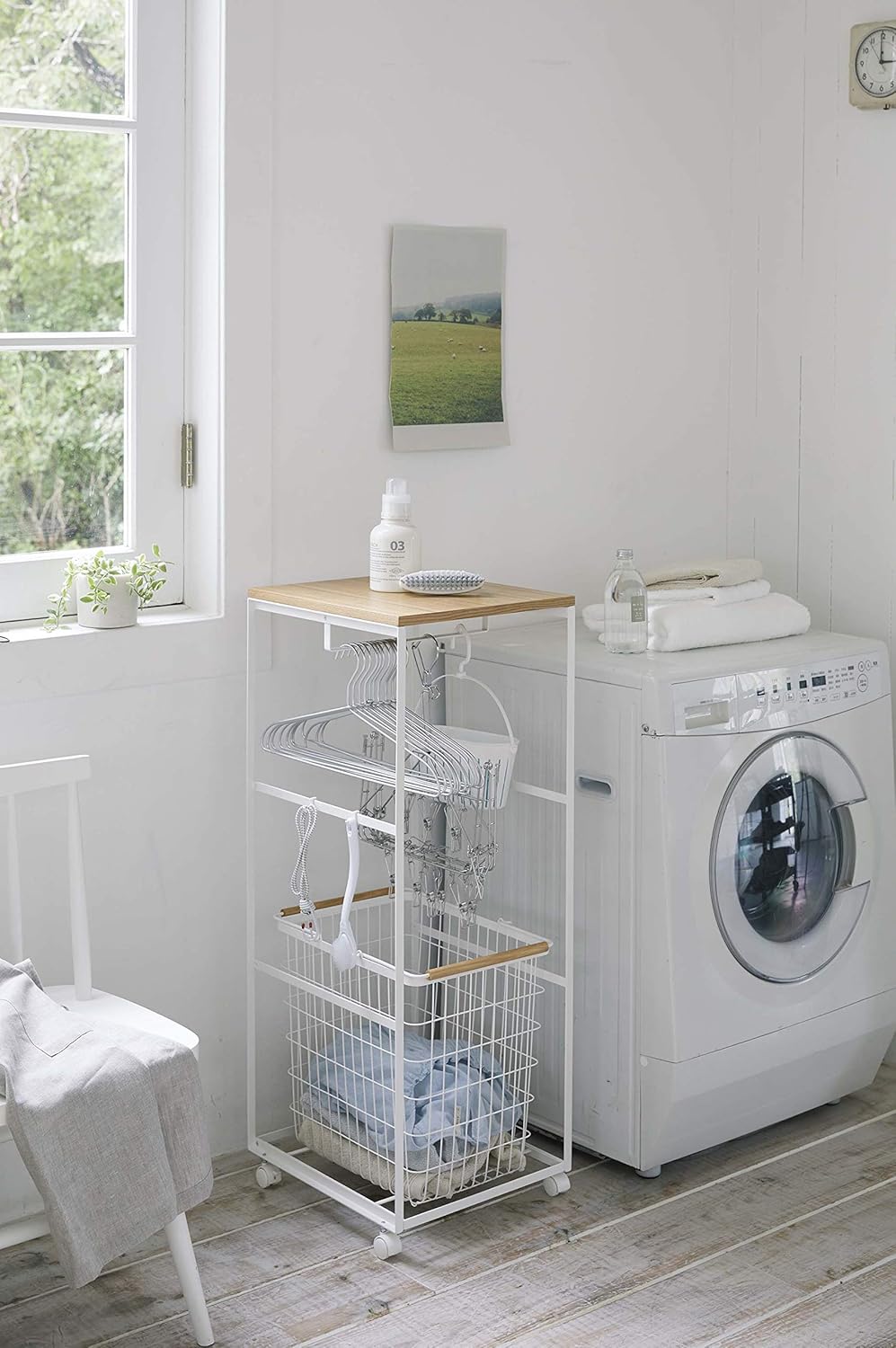 White Rolling Storage Cart N6823