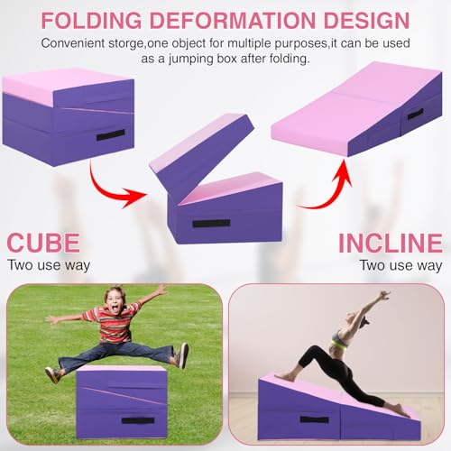 48"x24" Folding Incline Cheese Wedge Gymnastics Mat B7173