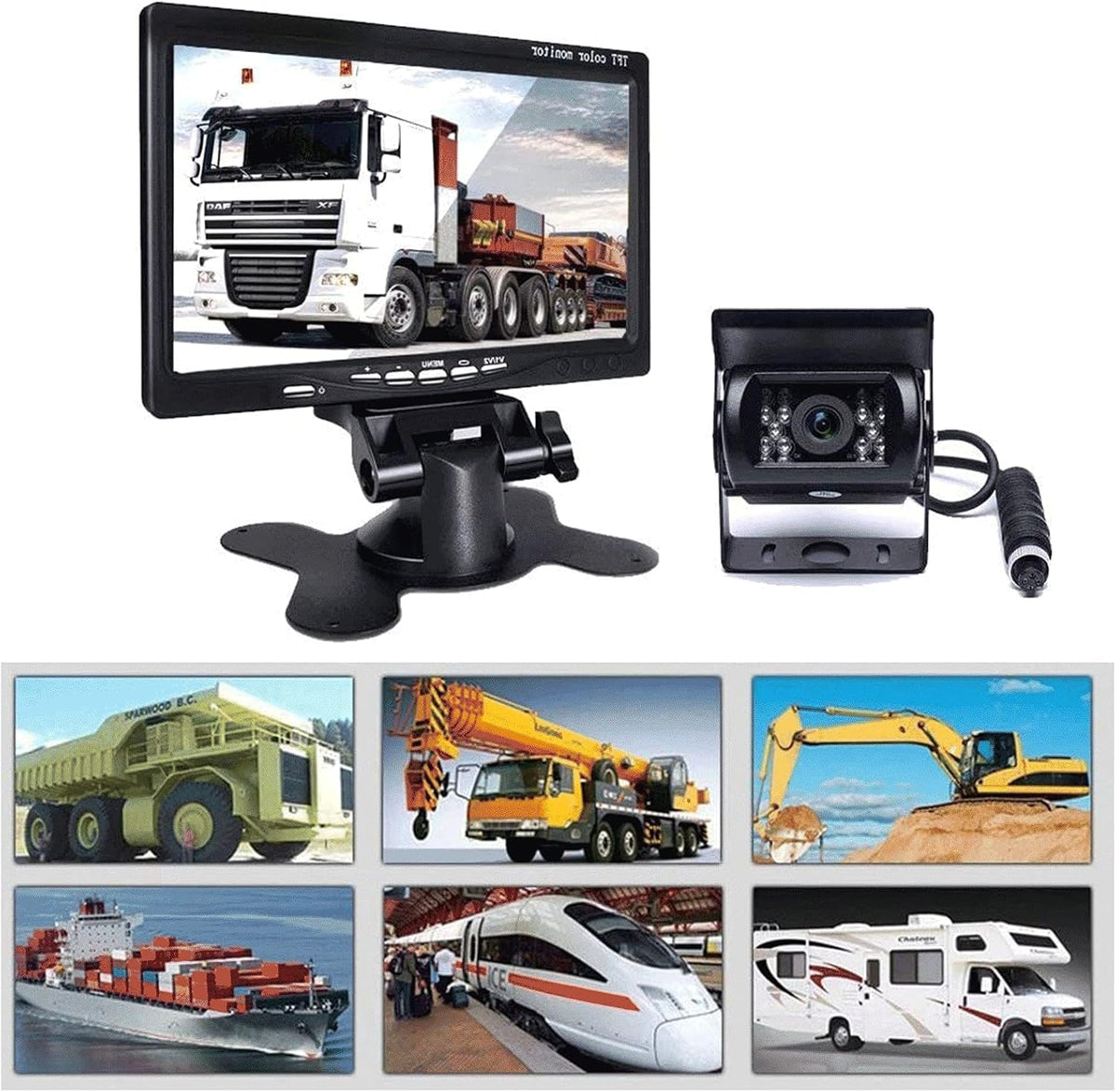 Backup Camera with Monitor Kit, Waterproof Night Vision 7 Monitor X4236