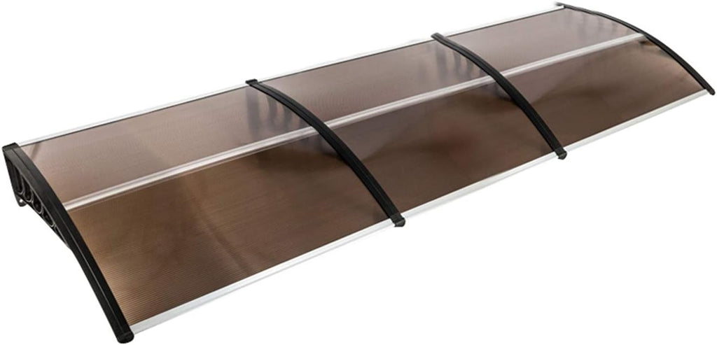 Polycarbonate 40 x 80 White Canopy Black Bracket Patio Door Awning F929