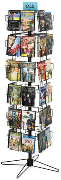 48 Pockets Rotating Black Steel Display Rack J3146