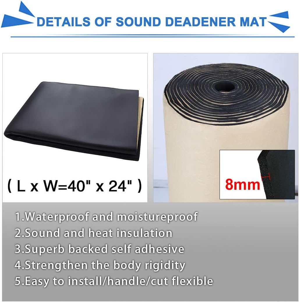 Car Cell Foam Sound Proofing Insulation Deadener Mat Y58083