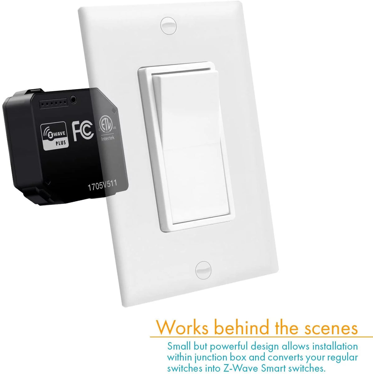 Black Z-Wave Plus Smart Switch Relay B5444