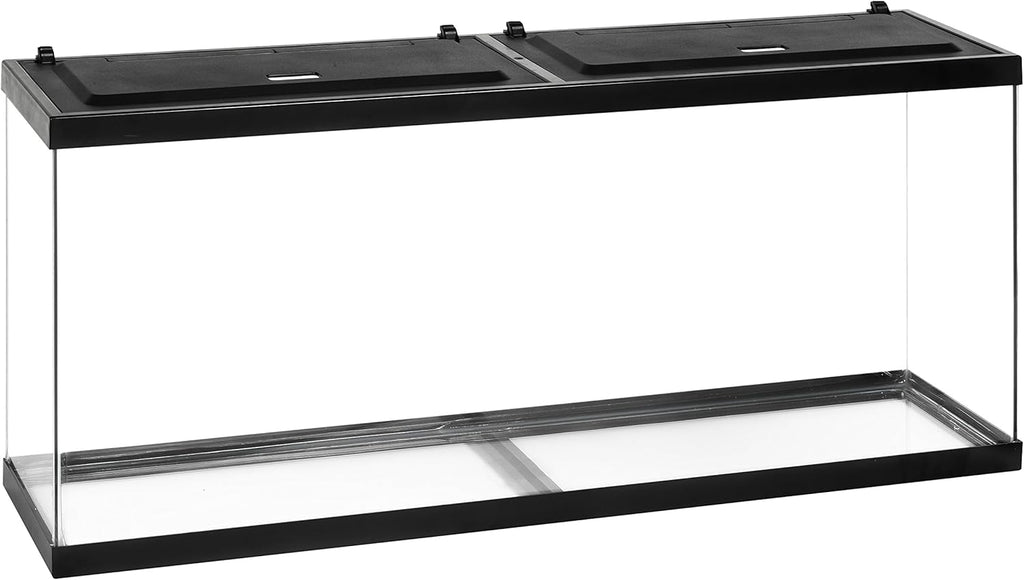55 Gallon Aquarium Kit with Fish Tank, Fish Net, Fish Food, Filter, Heater and Water Conditioners H2945