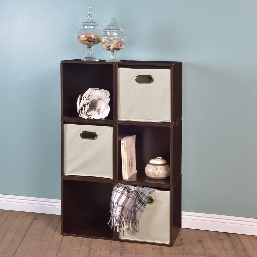 6 Cube Storage Set with 3 Canvas Bins X2032
