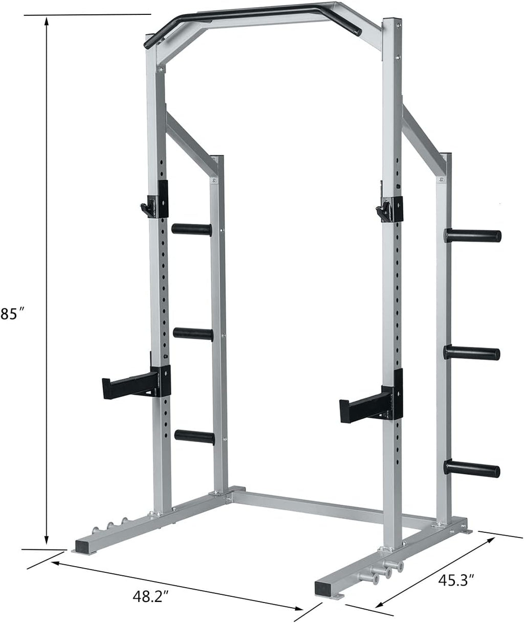 Power Rack Squat Stand Weight Rack with Pull Up Attachment J46983