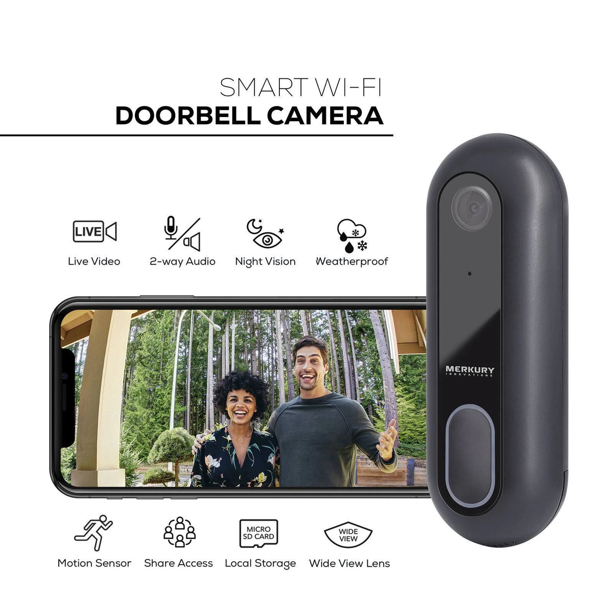 Smart WiFi Doorbell Camera HD 1080p I575085