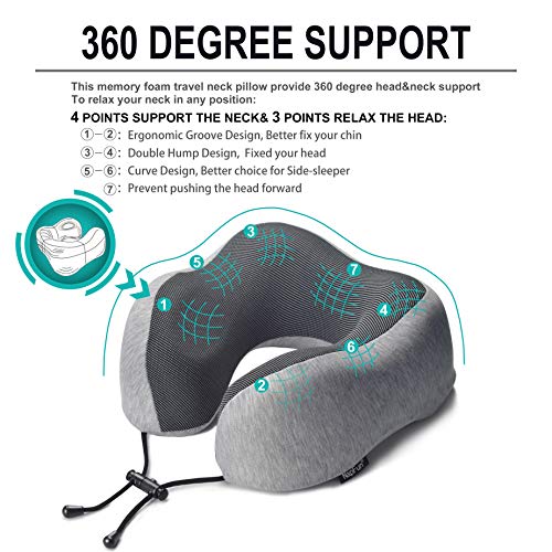 100% Pure Memory Foam Travel Neck Pillow G12137