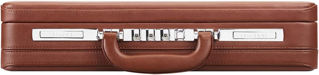 Black Bonded Leather Hard-sided Laptop Briefcase with Combination Locks F57759