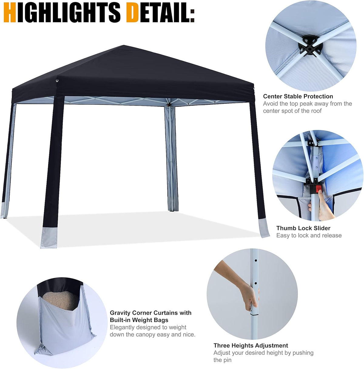 10x10Ft Pop-up Canopy Tent B107