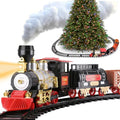 Large Train Cars Christmas Train Set with Real Smoke, Lights and Sounds C858