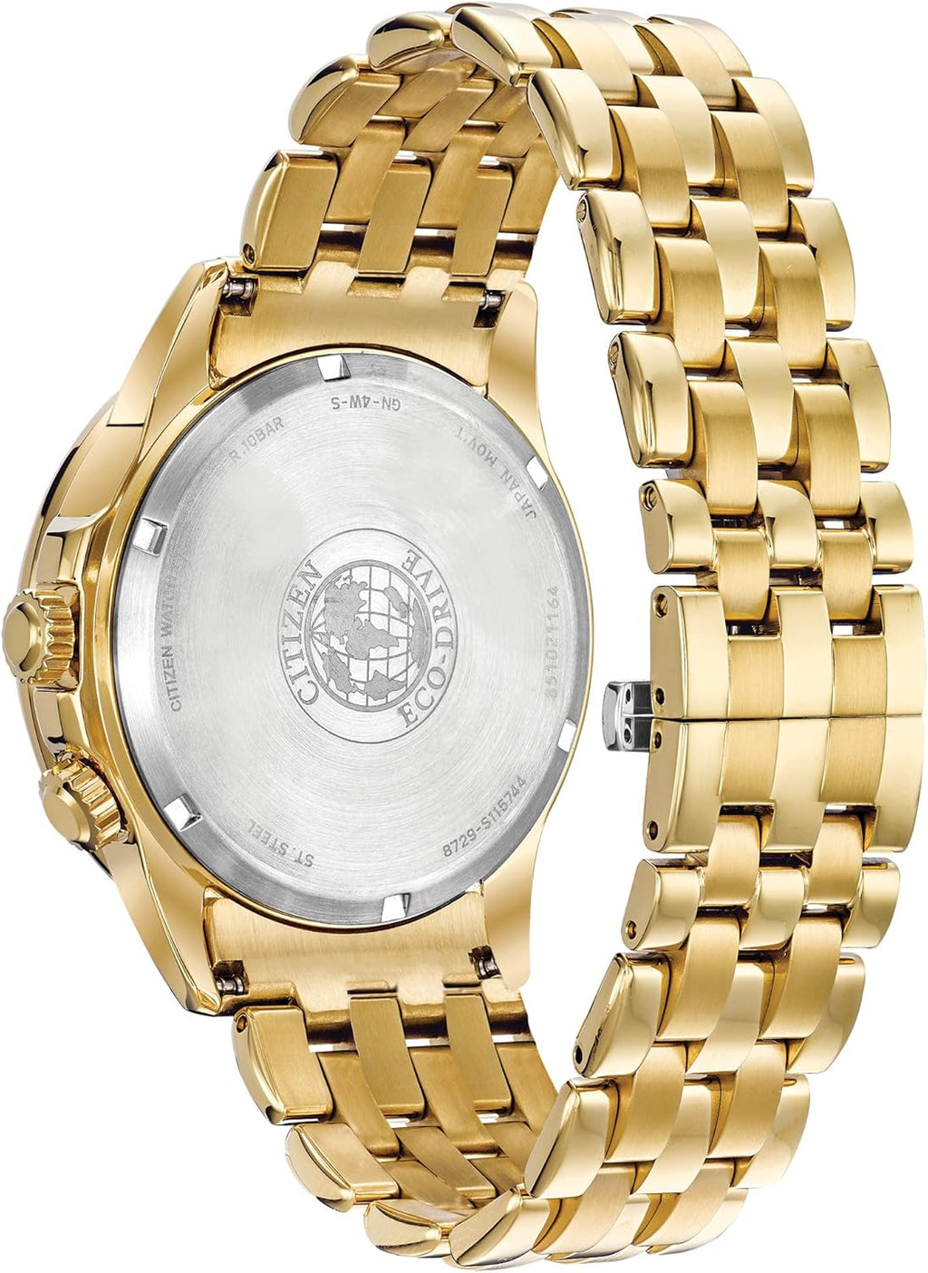 Gold-Tone Stainless Steel Eco-Drive Watch I3815