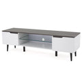 Two-Toned TV Stand with Glass Shelf U421515