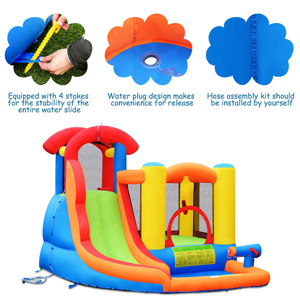 Inflatable Bounce House Water Slide with Splash Pool B3608