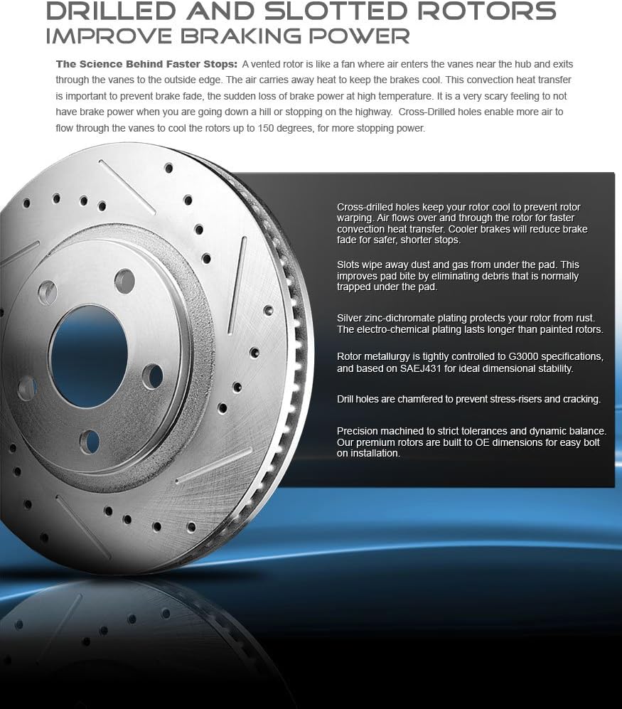 8 Lug Drilled & Slotted Rotors G428343