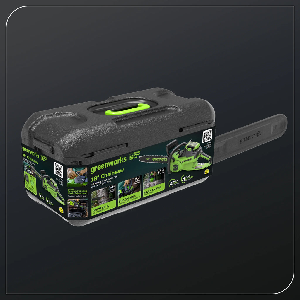 60V 2.0kW Brushless Chainsaw with 4.0 Ah Battery & Charger U5979