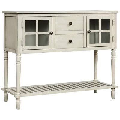Antique Grey Sideboard Console Table with Storage Cabinet U279234