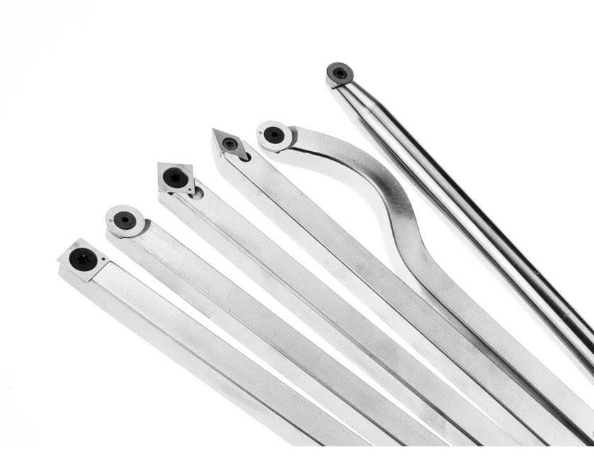 Set of 6 Full Size Carbide Wood Lathe Tools with 4 Handles H851264