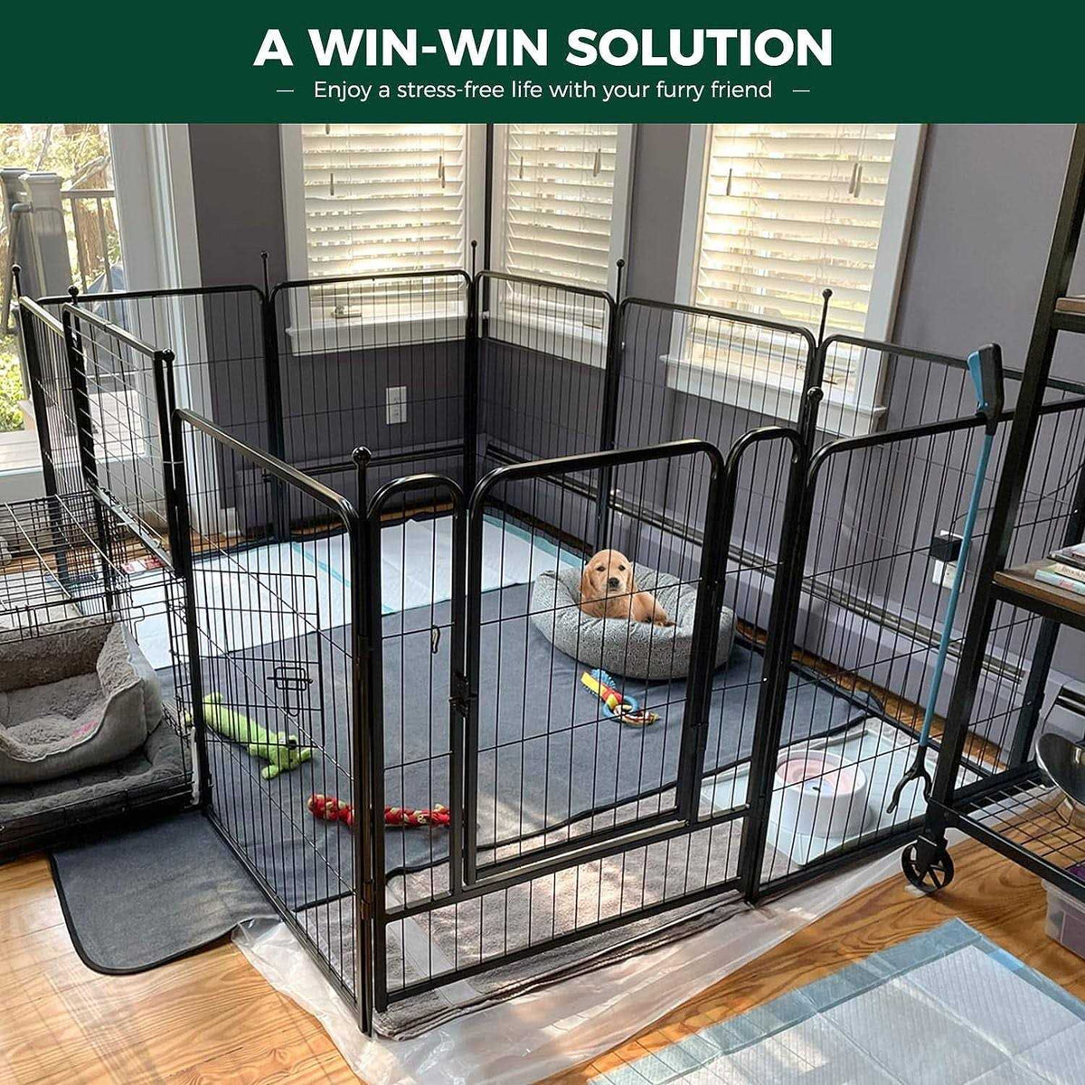 Dog Playpen Outdoor Panels with Doors P7626