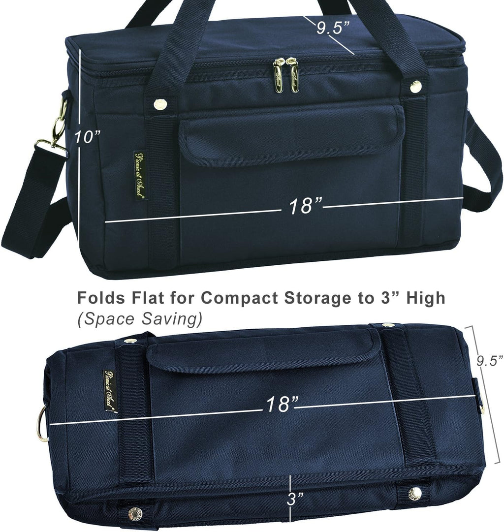 42 Can Hybrid Semi-Rigid Folding Cooler, Navy/White Pack of 2 F81325