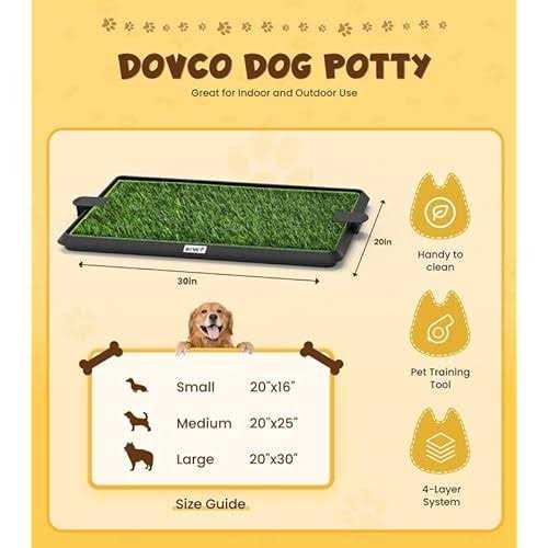 Super Absorbent Dog Grass Pad with Tray 4-Layer L91124