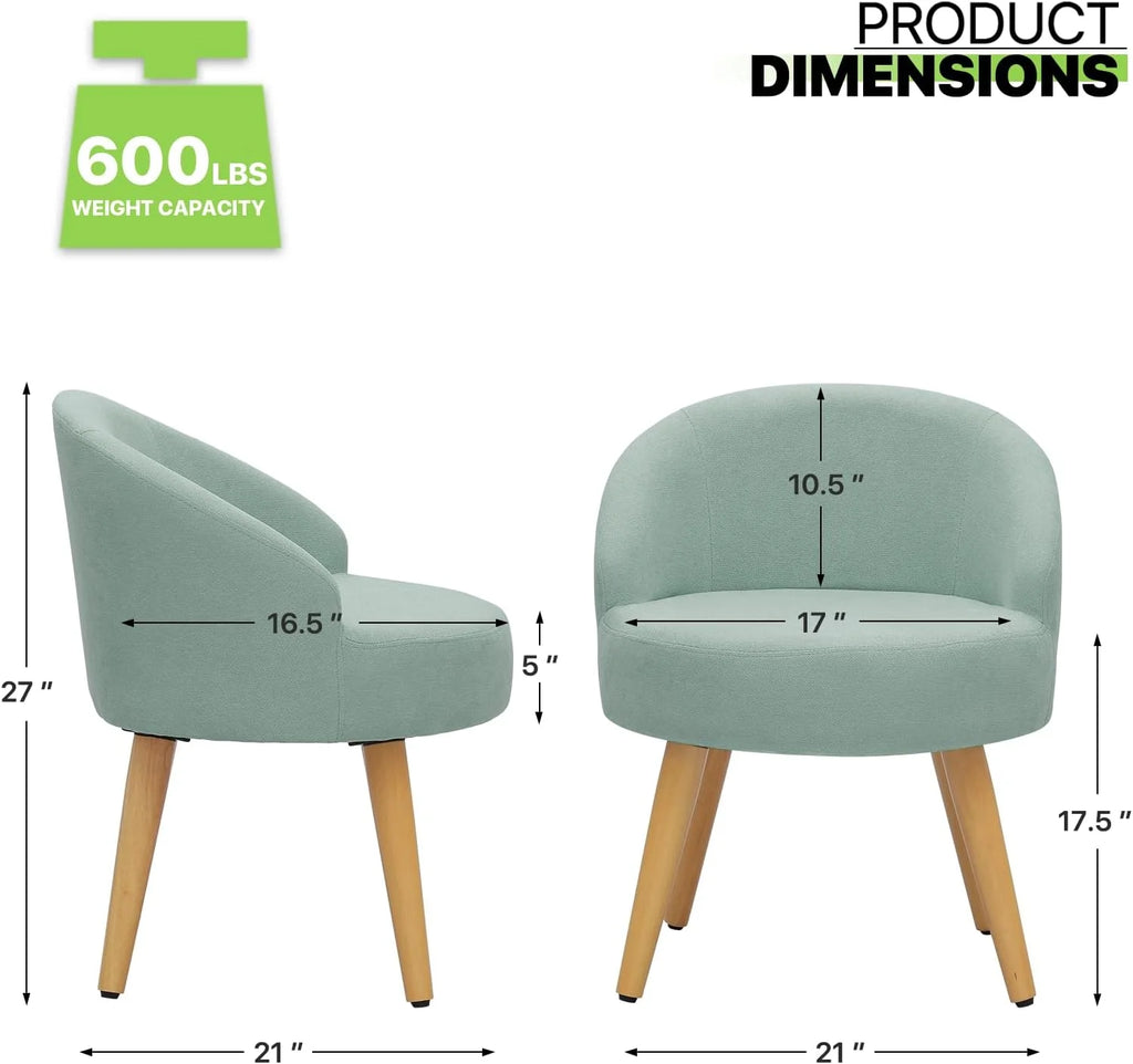 Blue Accent Chair with Wood Legs T931281