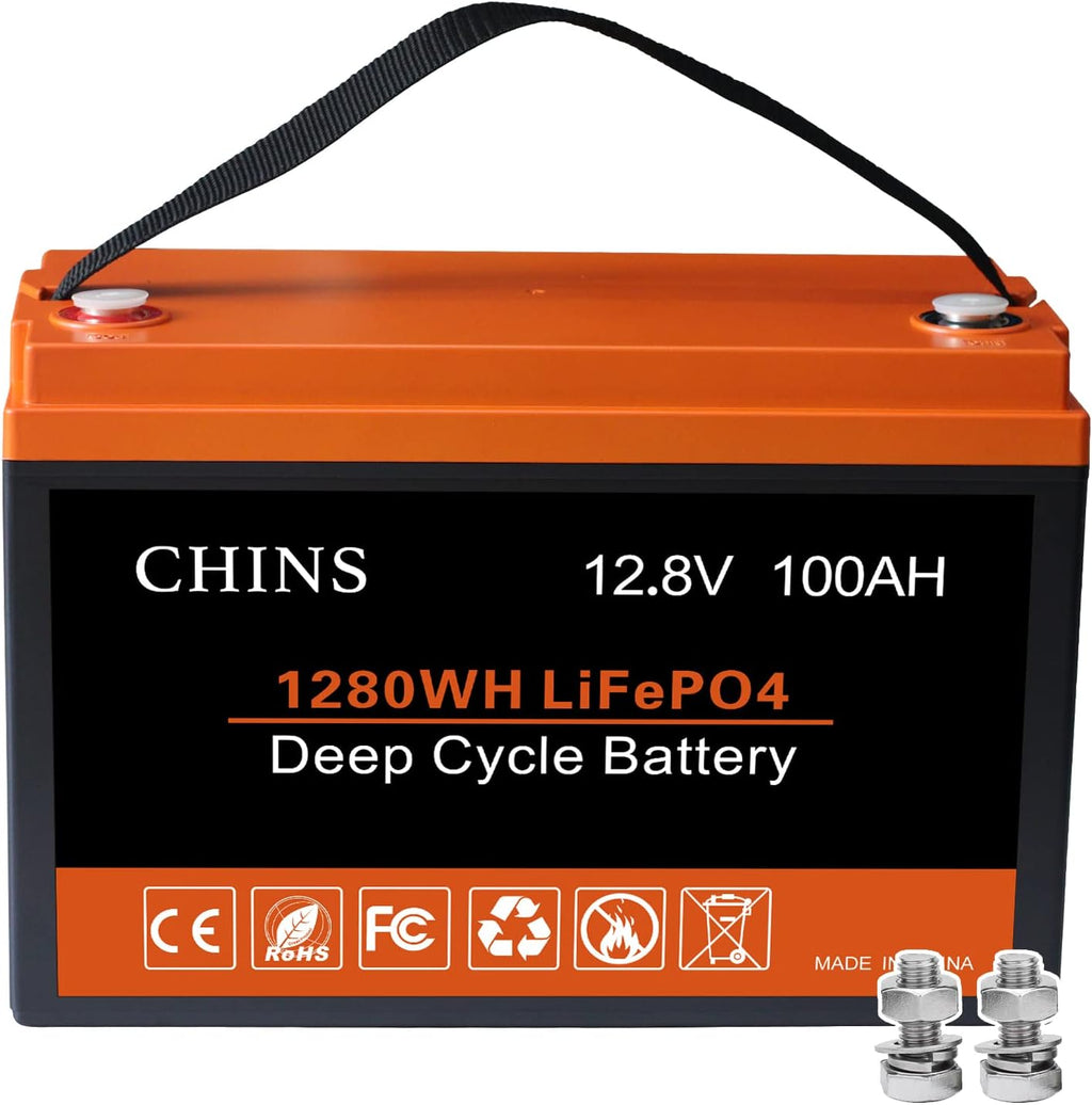 12V 100AH LiFePO4 Lithium Battery with Built-in BMS S3208