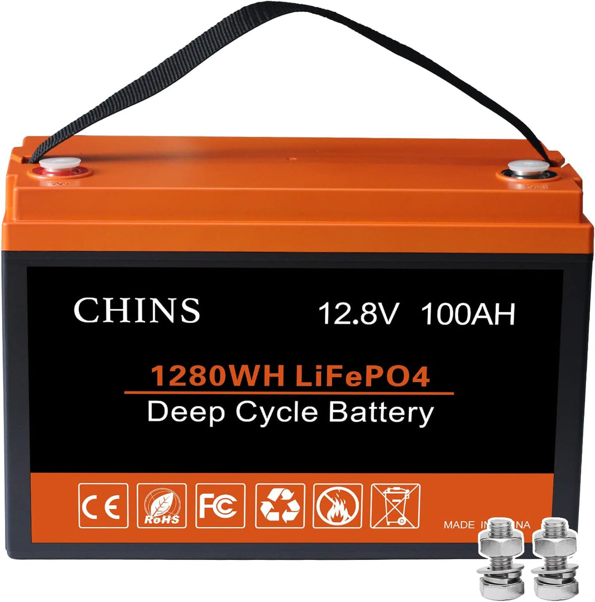 12V 100AH LiFePO4 Lithium Battery with Built-in BMS S3208
