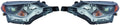 Black Housing Headlight Assembly Pair with Bulbs L12016