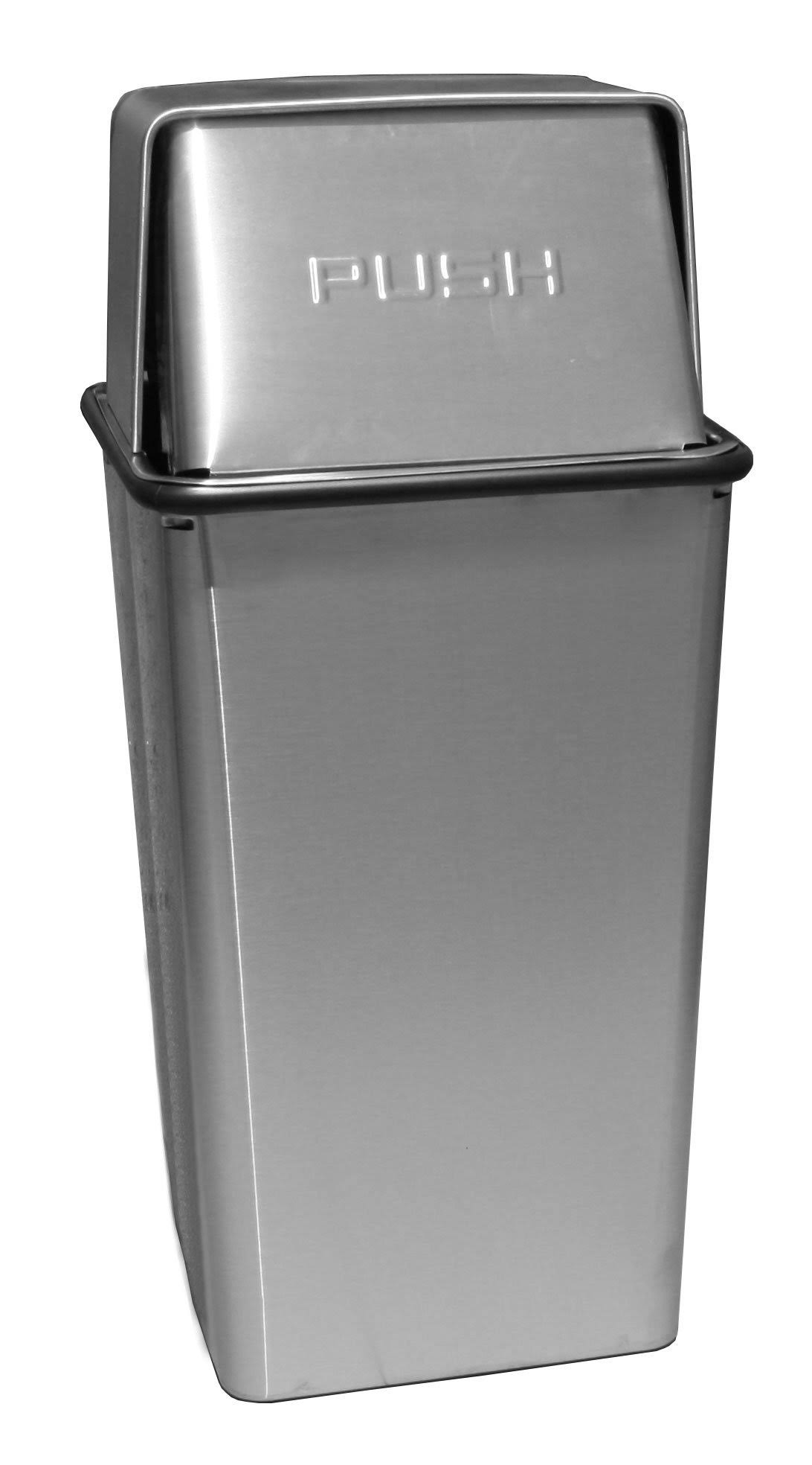 Stainless Steel Hamper and Push Top Receptacle D1954