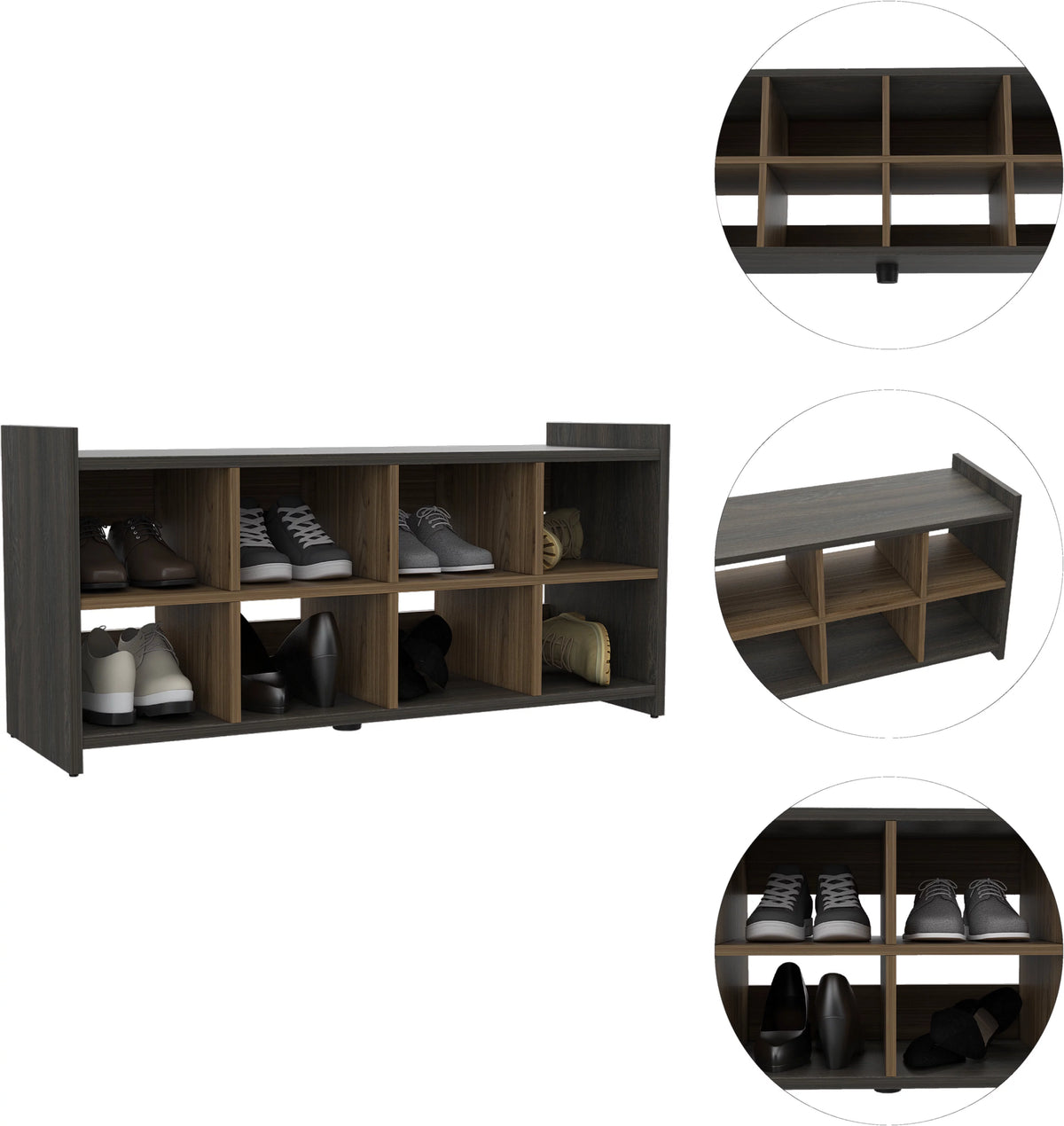 40-inch Wide Entryway Storage Unit, 8 Shoe Capacity H4650