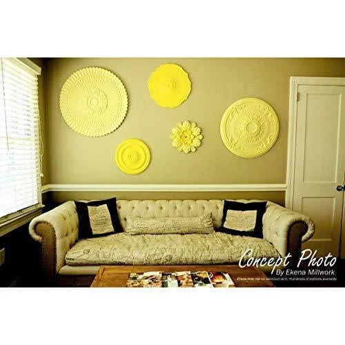 36x22OD x 1 1/2x22P Juniper Ceiling Medallion, Hand-Painted Polished Copper O4518