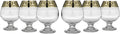 Brandy Glasses With Gold Rim, Set Of 6 A9909