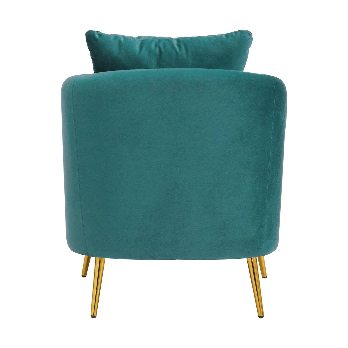 Marine Blue Accent Chair with Gold Legs R72001