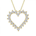 10K Yellow Gold Diamond Heart Pendant Necklace K550540