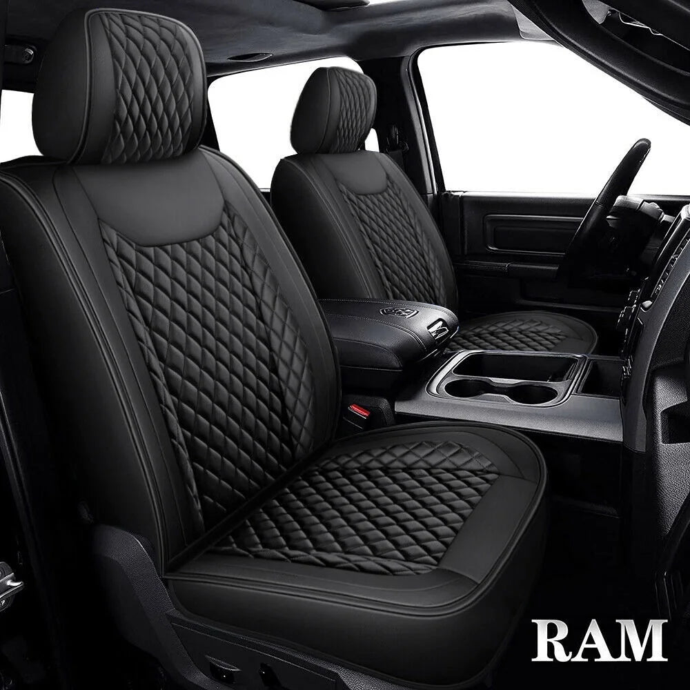 Black Waterproof Leather Full Set Car Seat Cover R61098