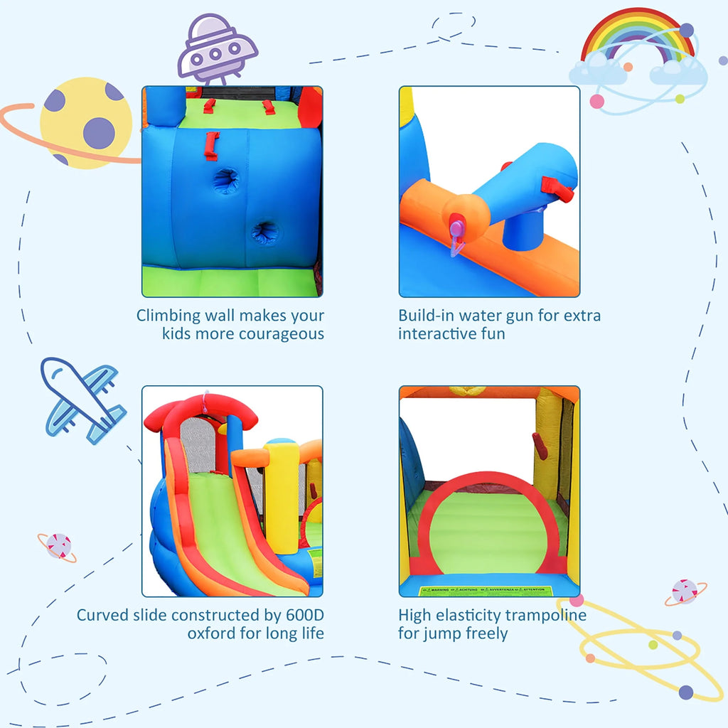 Inflatable Bounce House Water Slide with Splash Pool B3608